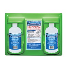 Station de lavage oculaire d'urgence avec double flacon, stérile, 32 oz