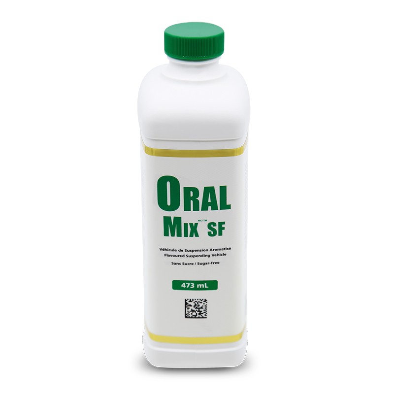 Oral Mix, SF, véhicule de suspension aromatisé sans sucre