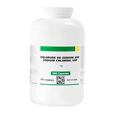Chlorure de sodium, USP, capsules de 1 g