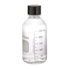 Media Glass Bottle with Screw Cap, Clear, 38-430, 33 oz/1000 mL