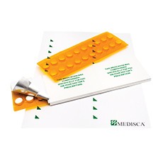 Medi-RDT™ - plaquette alvéolaire, 20 cavités avec pochette et soudure par pression à froid