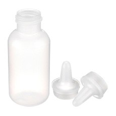 Bouteille en plastique avec compte-gouttes, transparent, 1 oz / 30 ml