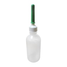 Bouteille enema en plastique avec embout lubrifié vert, transparent, 20-410, 4 oz / 120 ml