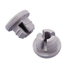 Stopper with Prongs, 3 Prongs, Gray, 20 mm
